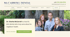 Desktop Screenshot of mccarrolldental.com