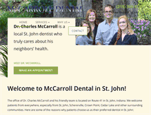 Tablet Screenshot of mccarrolldental.com